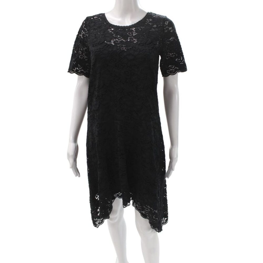 Club Monaco Womens Black Shift Dress Short Sleeve Size 0